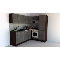 Bucatarie de Colt GENA NEW 5 DR. 170-220, Cu Corp de Cuptor, Wenge / Decor K352